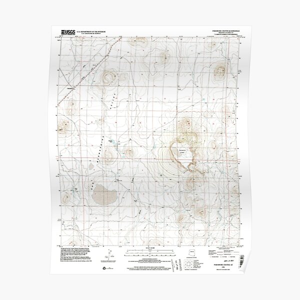 USGS TOPO Map Arizona AZ Paramore Crater 312775 1996 24000 Poster RB1906 product Offical paramore Merch