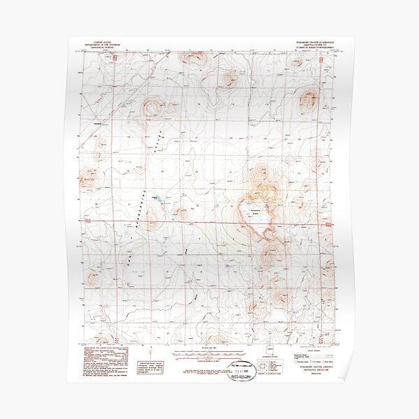 USGS TOPO Map Arizona AZ Paramore Crater 312774 1987 24000 Poster RB1906 product Offical paramore Merch