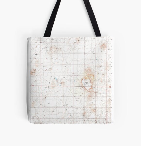 USGS TOPO Map Arizona AZ Paramore Crater 312774 1987 24000 All Over Print Tote Bag RB1906 product Offical paramore Merch